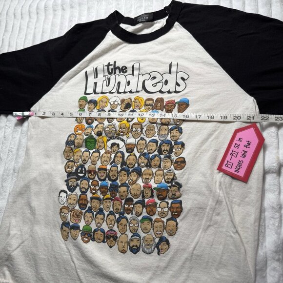 The Hundreds Raglan 3/4 Short Sleeve Men's XL Graphic T-shirt Baseball Jersey - Picture 9 of 11